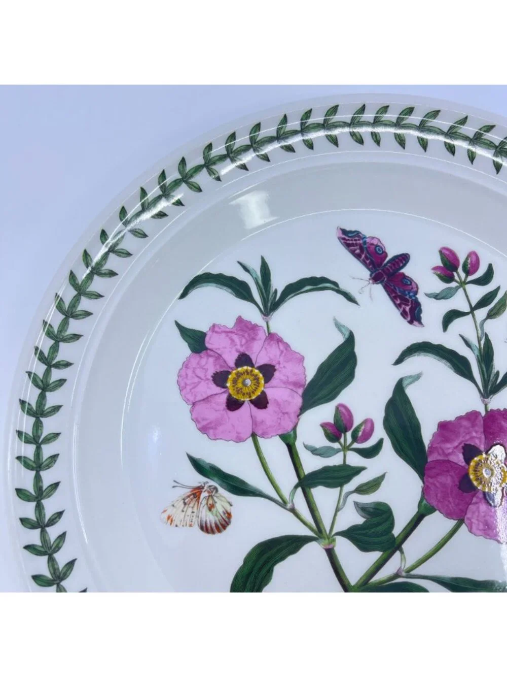 vintage portmeirion botanic garden purple rock rose salad plate 8 1/2